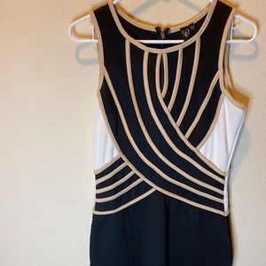 Black and gold dress